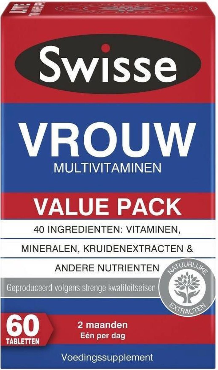 6x Swisse Multivitaminen Vrouw 60 tabletten