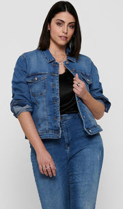 Only Carmakoma Carwespa Jas Denim Blauw Maat 44