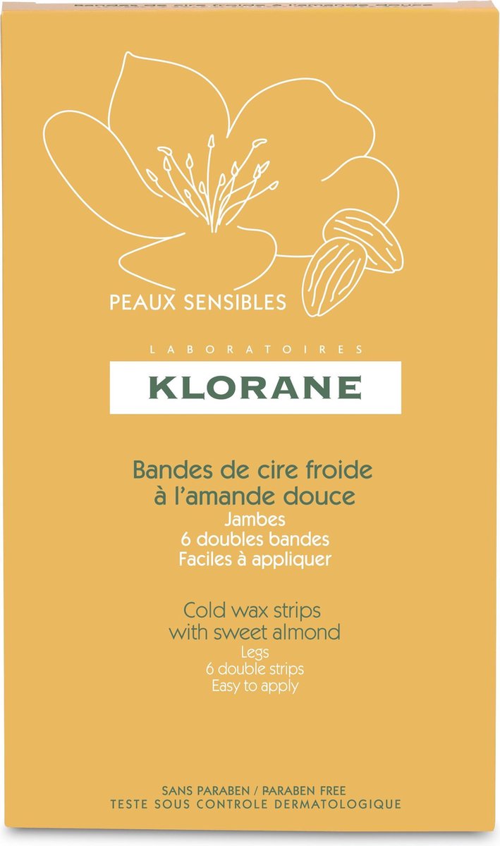 Klorane Strips Huid L'Amande Bandes de Cire Froide