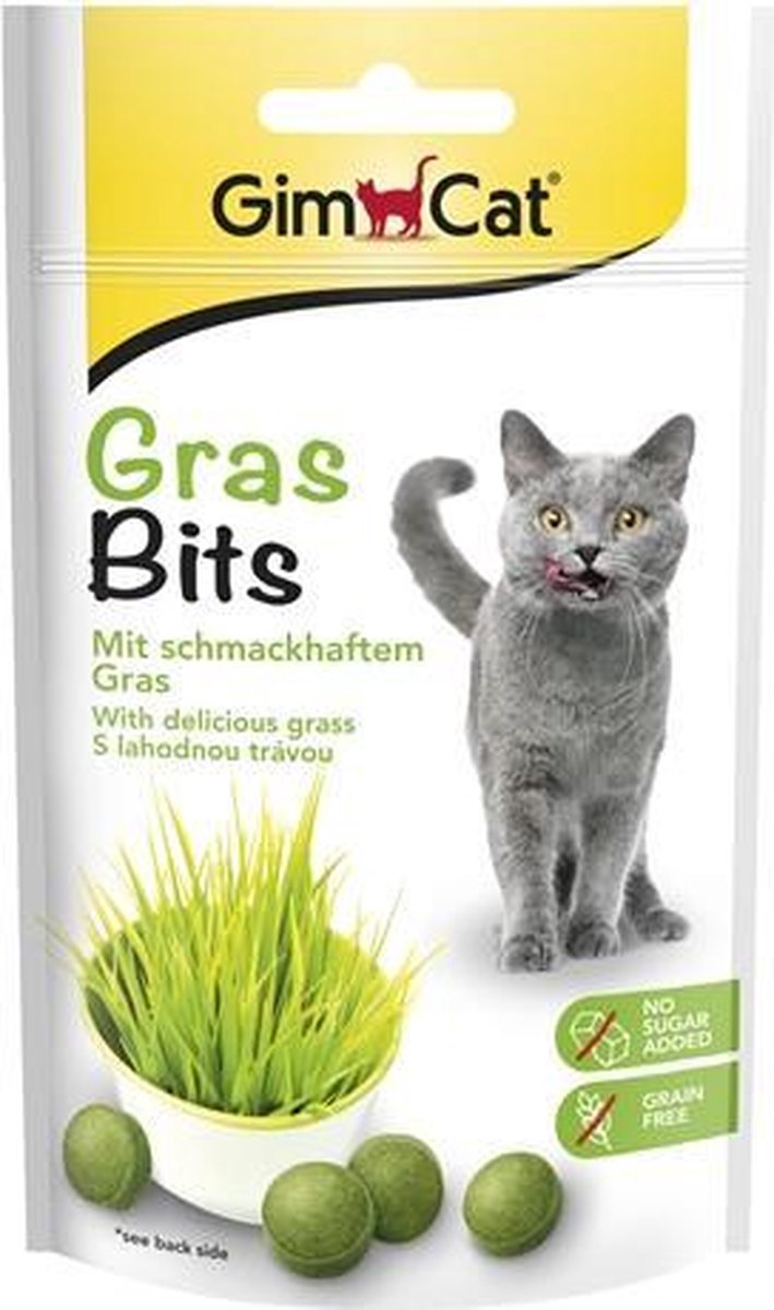 Gimcat gras bits - 40 gr - 1 stuks