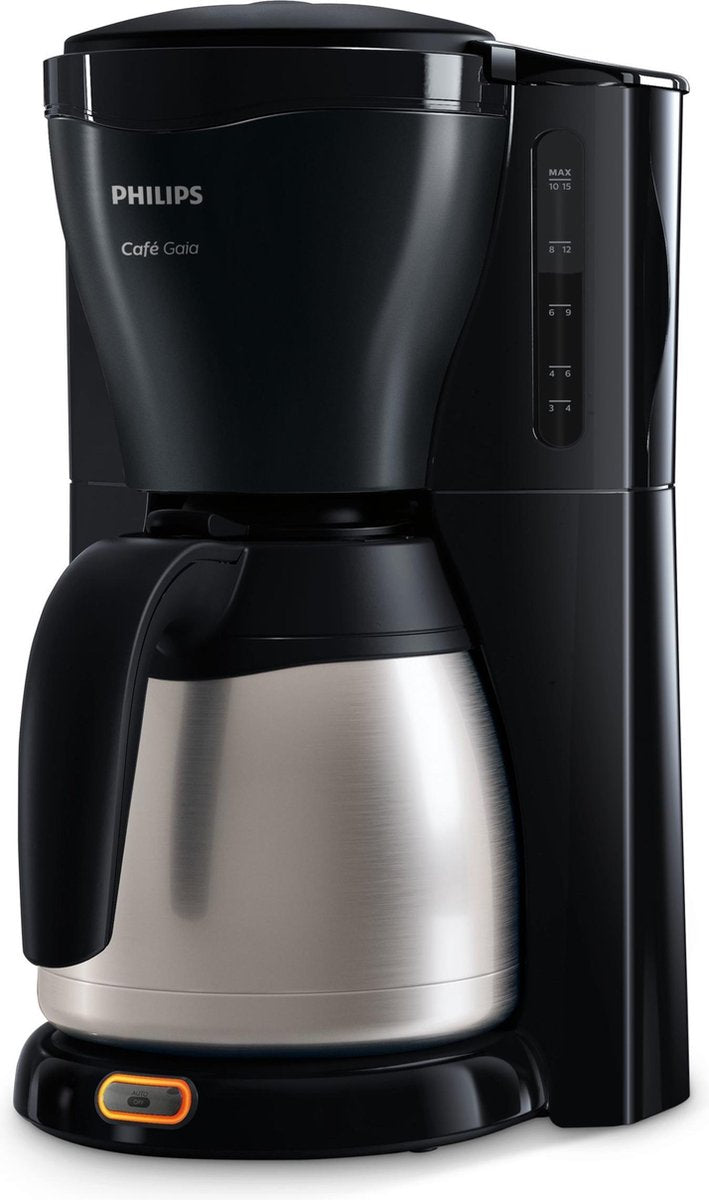 Philips Zwart koffiezetapparaat met timer en thermische kan