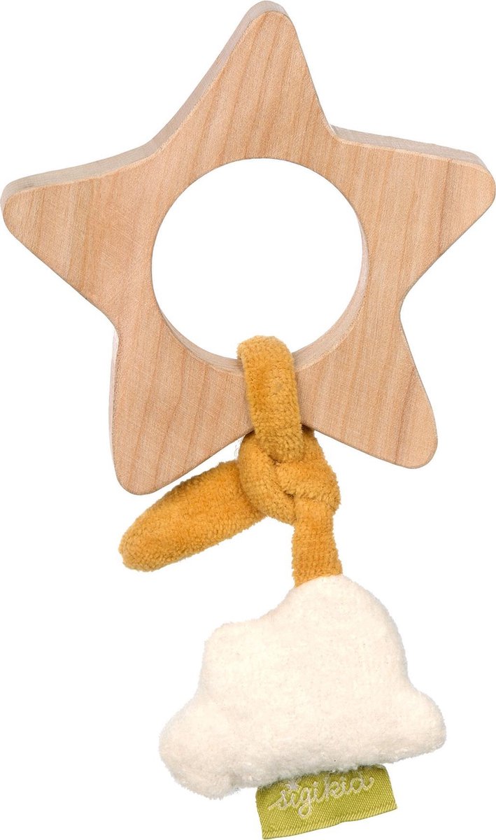 sigikid Houten rammelaar ster