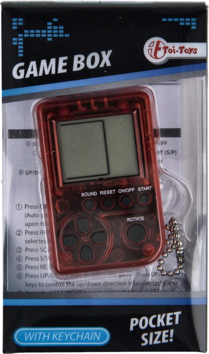 Sleutelhanger Fidget Mini Gamebox Hoog Rood