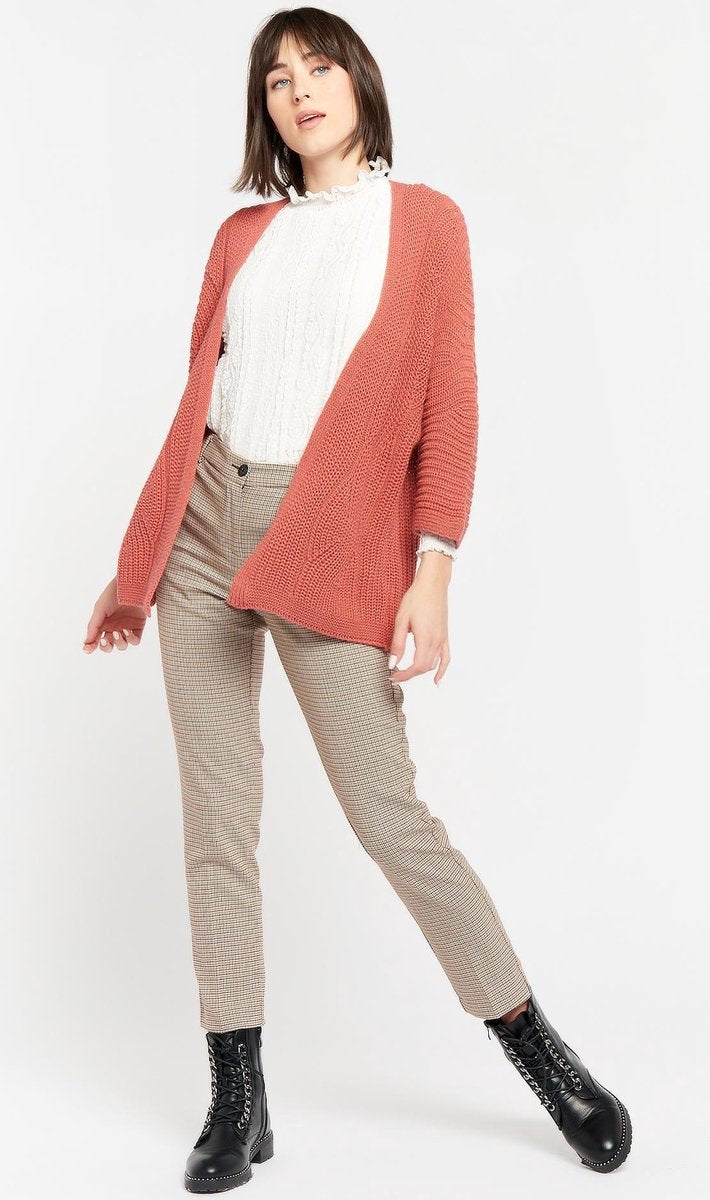 Cardigan met halflange mouwen - Roze