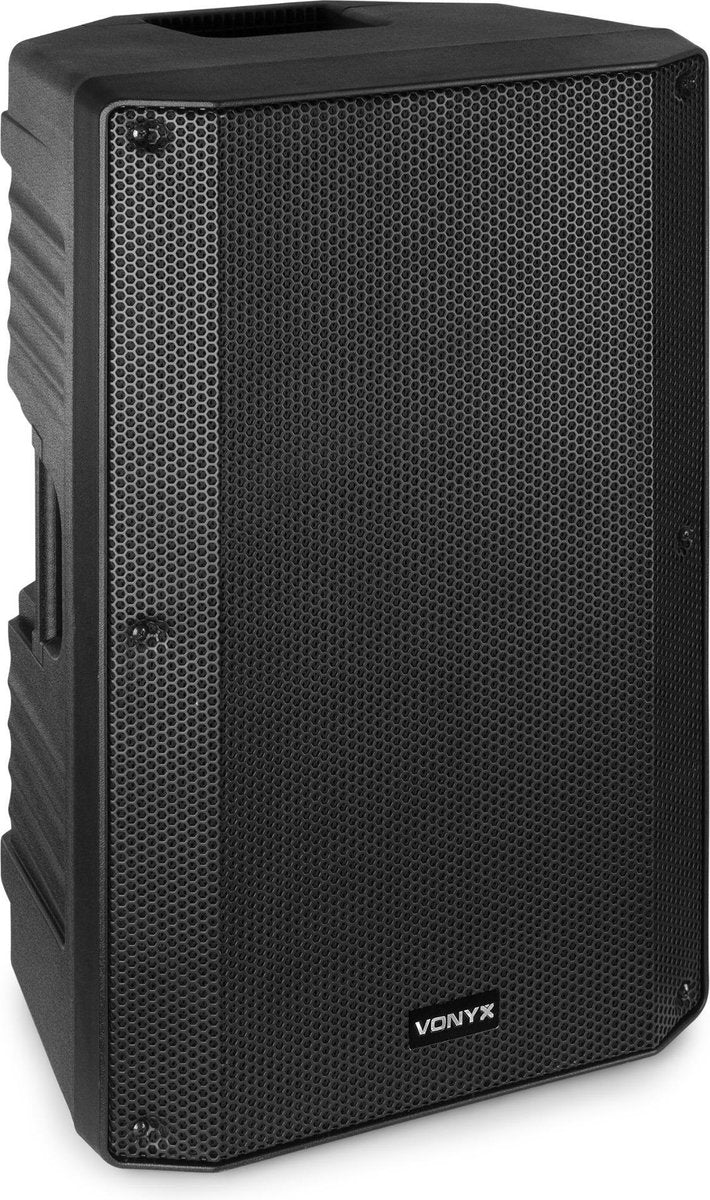 Speaker - Vonyx VSA15P - passieve speaker 15 - 1000W - Kunststof behuizing met wieltjes - Perfect voor mobiel gebruik