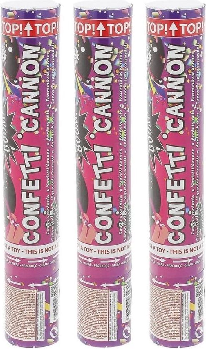 3 STUKS Party Confetti Shooters - Partyshooter - Partyshooter - Feest Shooter - Professionele Party Popper - Confetti Kanon