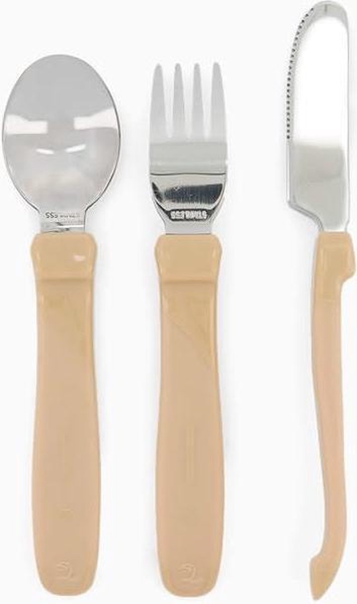 Twistshake Peuter Bestekset +12M Pastel Beige