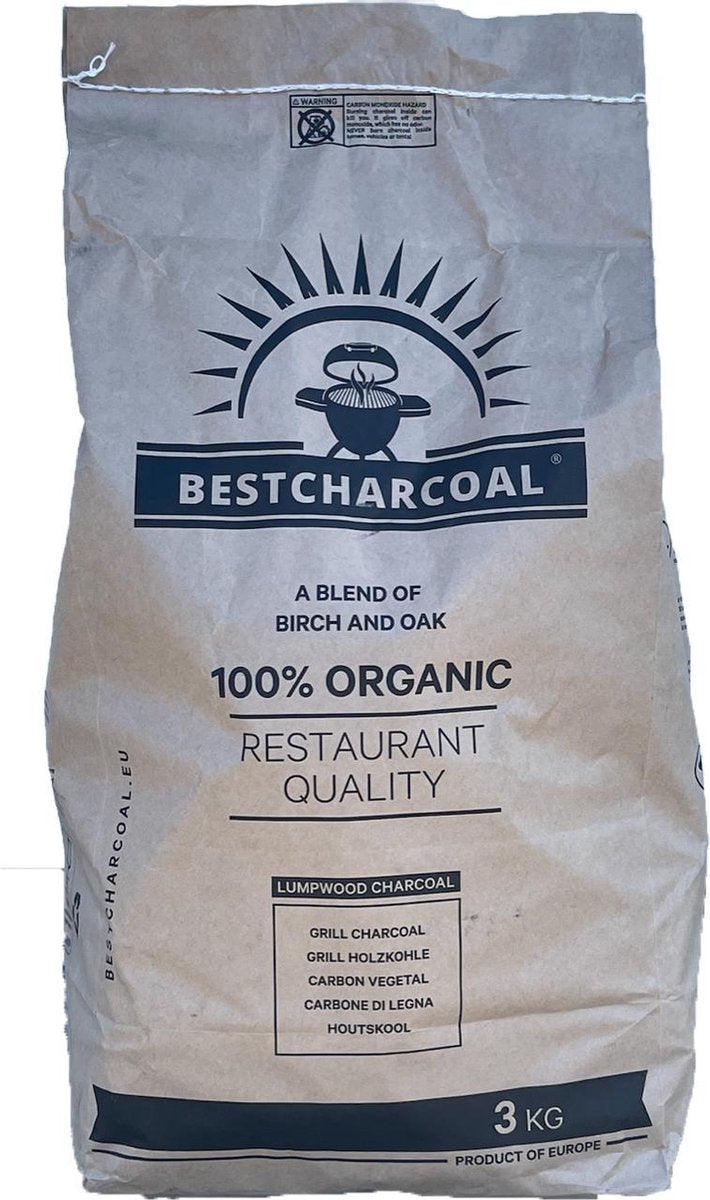 Houtskool Birch/Oak 3 x 3 kg