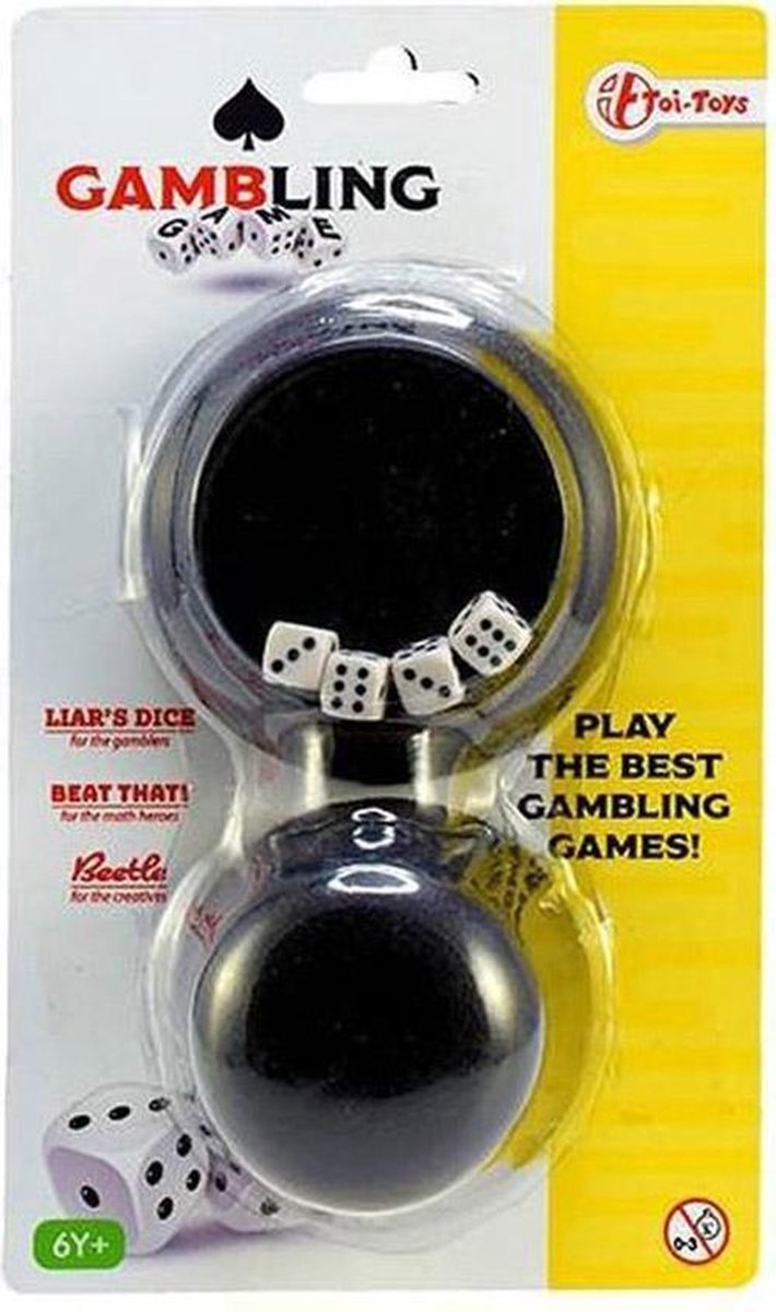 Toi-toys Gambling / Casino game -  Zwart - Ø 8cm