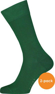FALKE Happy herensokken (2-pack) - groen (golf) -  Maat: 39-42