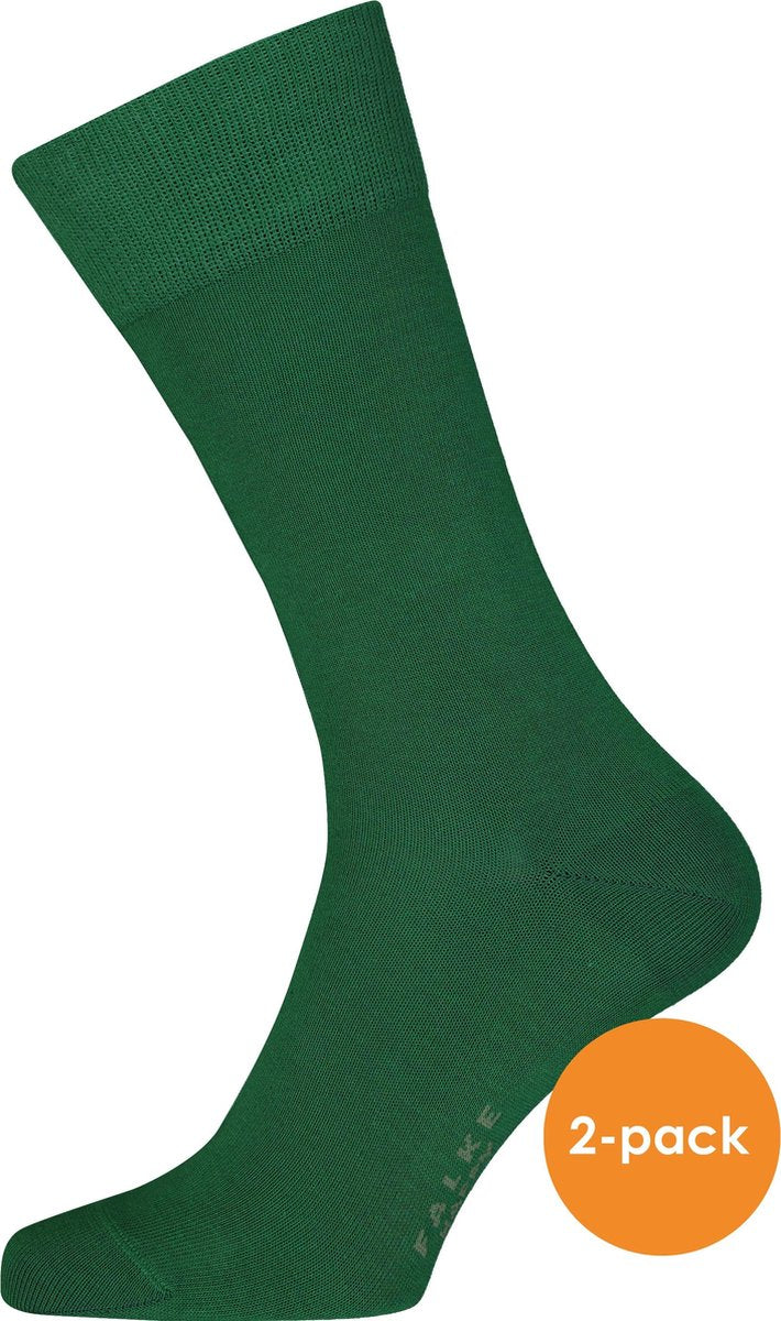 FALKE Happy herensokken (2-pack) - groen (golf) -  Maat: 39-42