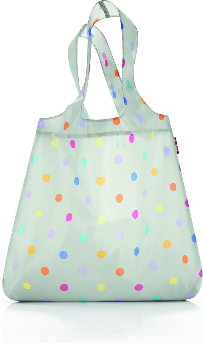 Reisenthel Mini Maxi Shopper Opvouwbare Boodschappentas - 15L - StoneGrey Dots Lichtgrijs