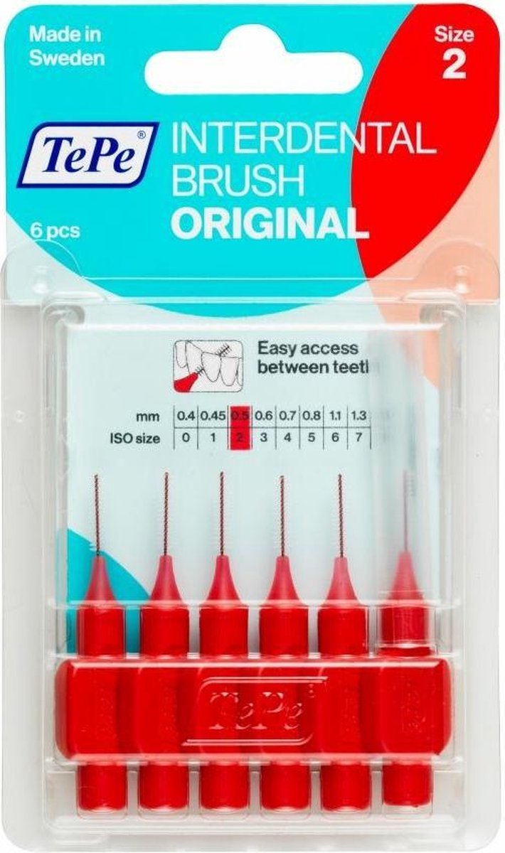 Tepe Original Ragers - Interdentale Borstels 0.5mm Rood Voordeelverpakking 10 stuks