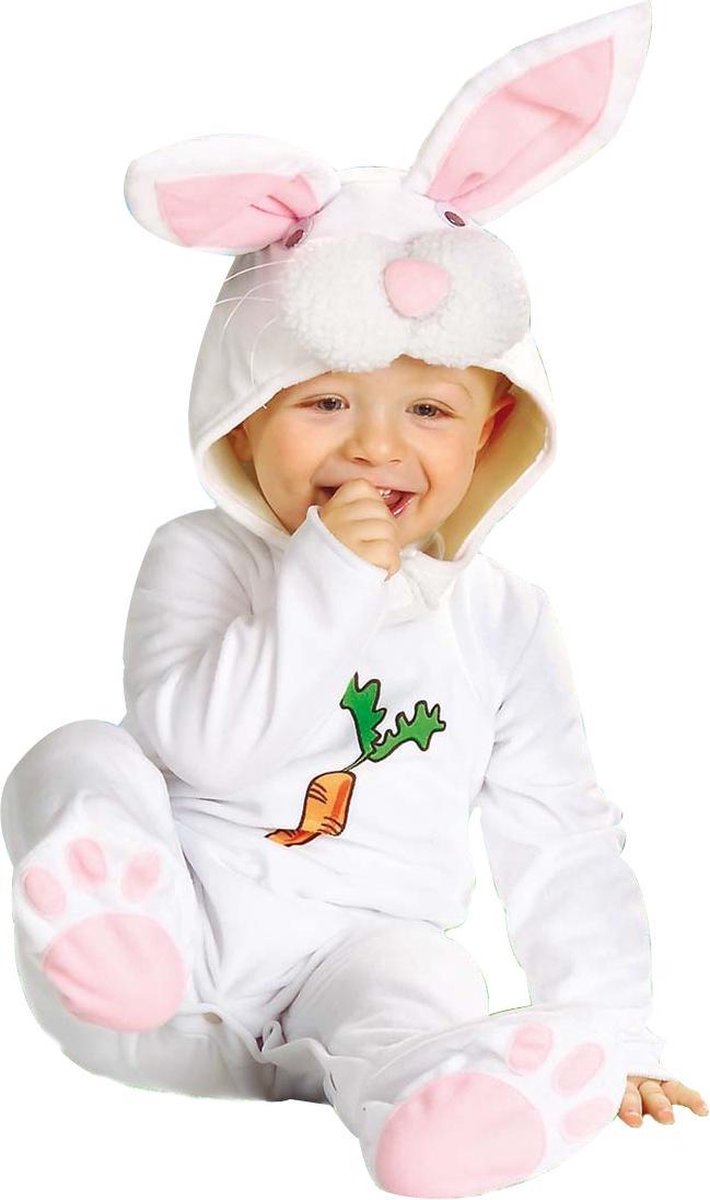 Haas & Konijn Kostuum | Baby Konijn Bunny Kostuum Kind | Maat 90 | Carnaval kostuum | Verkleedkleding