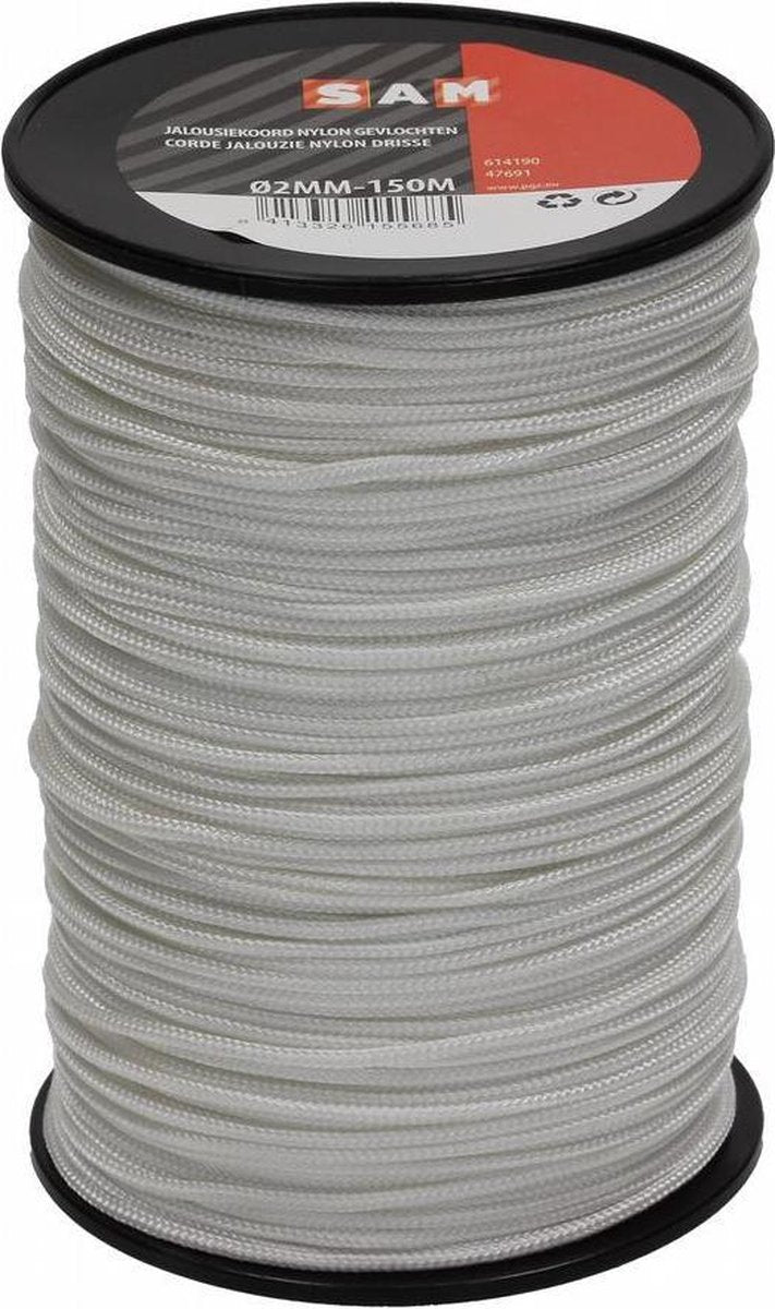 Mack Jaloeziekoord Wit 150 m x 2 mm