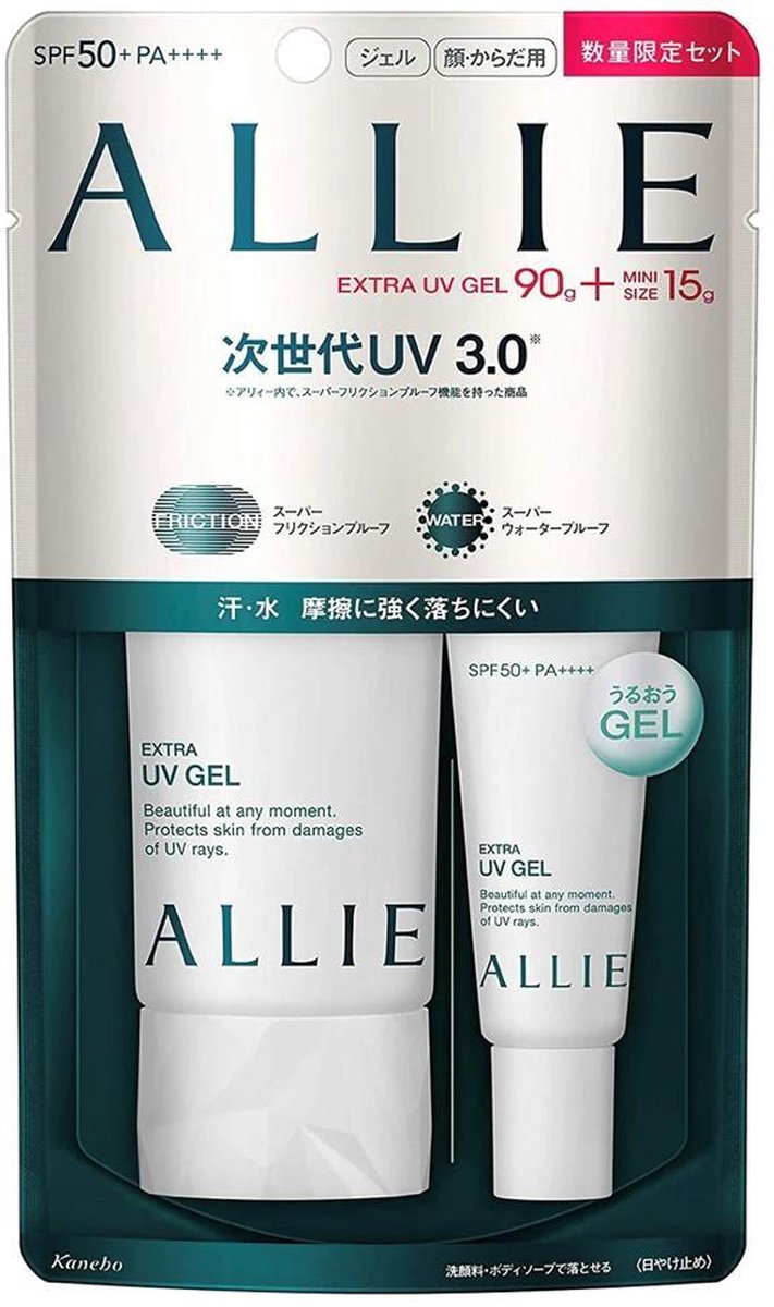 Kanebo ALLIE Extra UV Gel Sunscreen SPF50+/PA++++ 90g+15g Limited Set