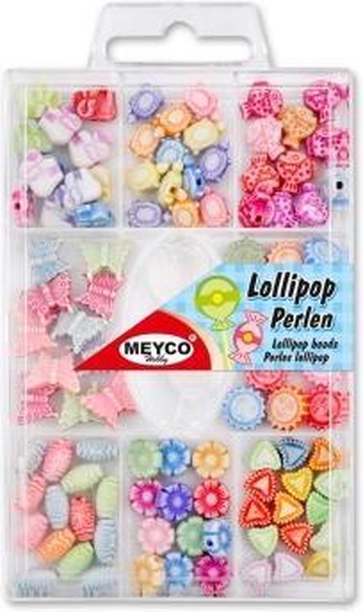 Lollipop kralenset met koord 100 stuks