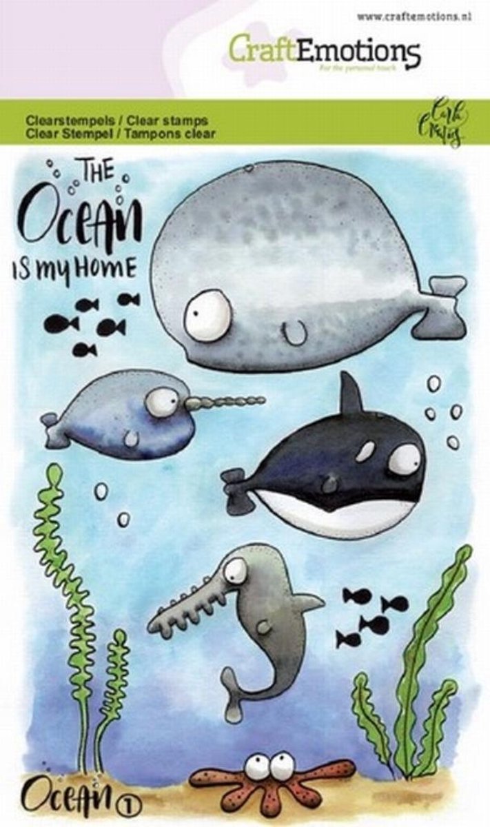 CraftEmotions clearstamps A6 - Ocean 1 Carla Creaties