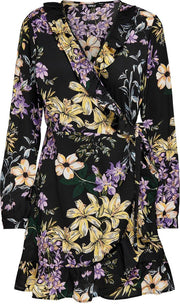 Onlnova Lux  L/s Merle Wrap Dress A 15233159 Night Sky/dark Botan