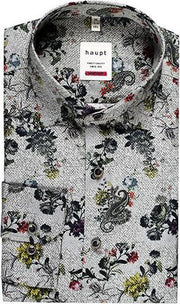 Heren overhemd met bloemen print | Maat XXL
