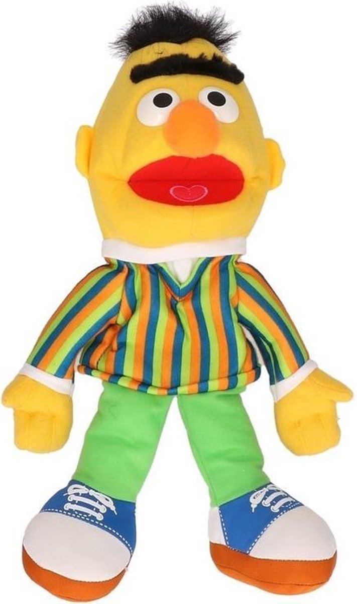 Pluche knuffel handpop Sesamstraat  Bert  33 cm