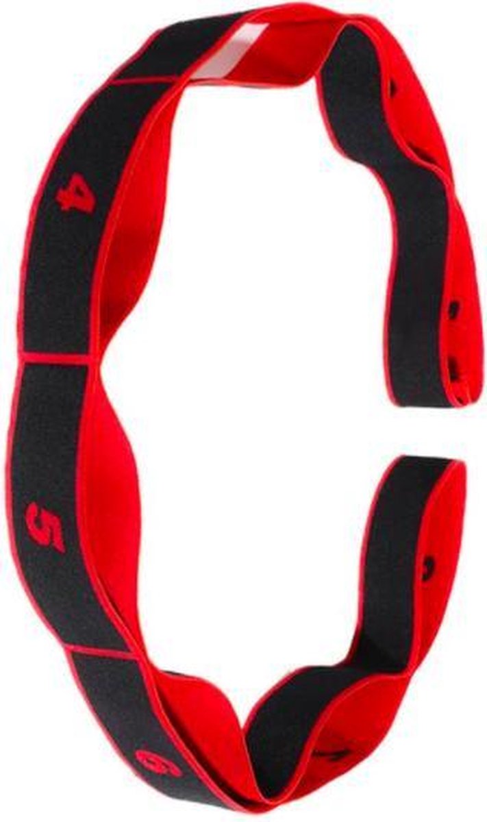 Resistance band - yoga - ballet - fitness - pilates - elastiek - rood - zwart - training - stretching strap