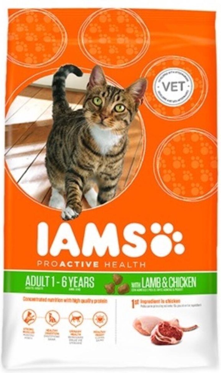 3x Iams Kat Adult Lam 3 kg