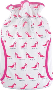 Kruik wit met roze hoge hakken print met inhoud van 2 liter - Warmwaterkruiken van duurzaam/gerecycled kunststof