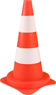 Fluor Oranje Pion - 50cm hoog - PVC - pionnen - verkeerskegel
