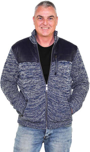 BJØRNSON Gebreid Vest Acryl Heren Donkerblauw melange - Maat 5XL - NOUD