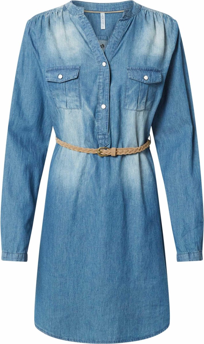 Hailys blousejurk patty Blauw Denim-L (40)