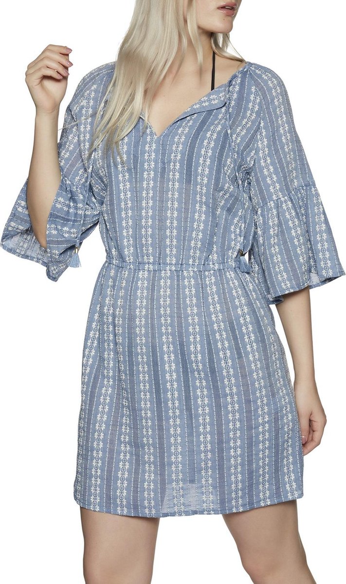 Seafolly Ocean Alley Dobby Stripe Dress - Chambray Dames strandjurk Maat S