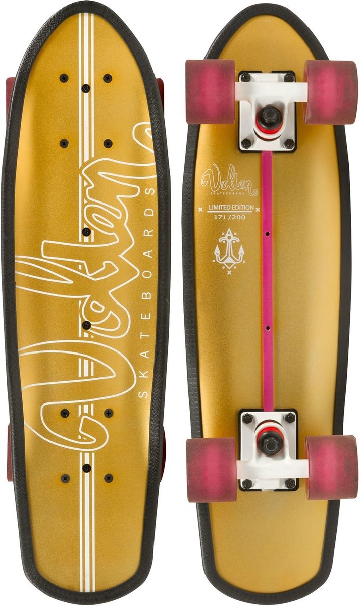 Volten SkateboardKinderen en volwassenen - goud/wit