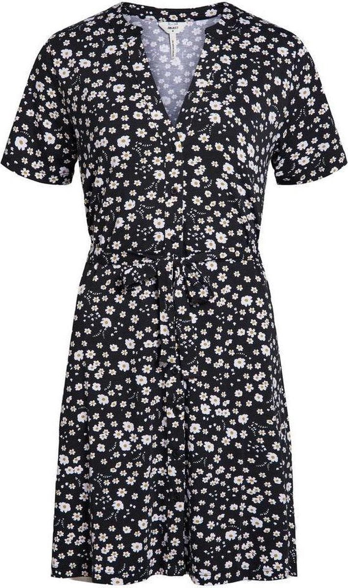 Objmerve L/s Dress A Div 23036231 Black/small Flower