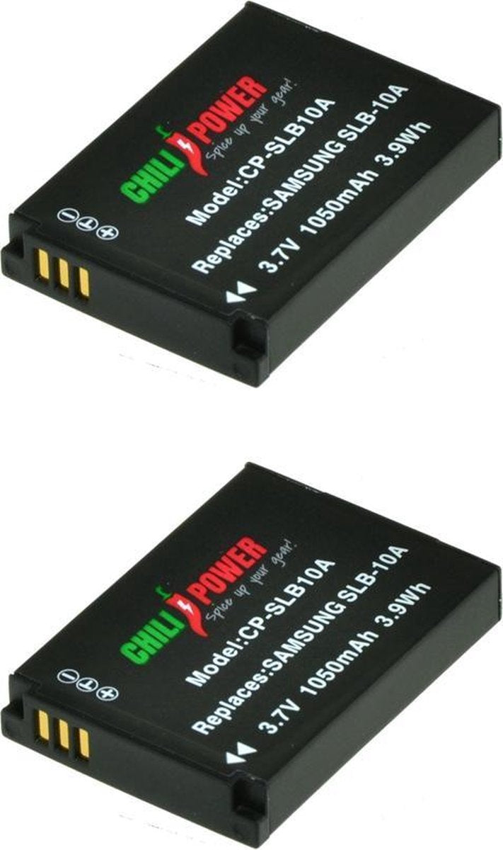 ChiliPower Samsung SLB-10A / SBL-10A camera batterij - 2 stuks verpakking