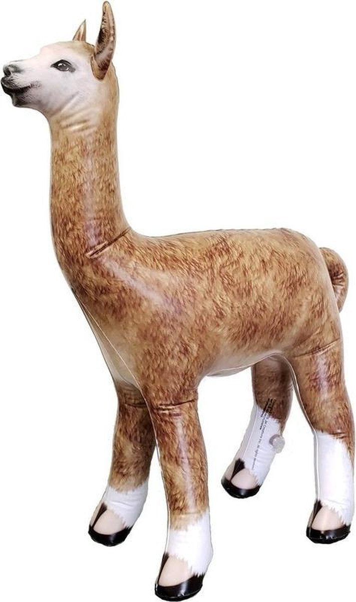 Opblaasbare alpaca/lama 75 cm decoratie/speelgoed - Buitenspeelgoed waterspeelgoed - Opblaasdieren decoraties