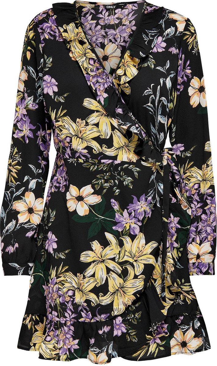 Onlnova Lux  L/s Merle Wrap Dress A 15233159 Night Sky/dark Botan