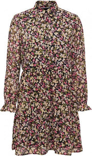 Onlingrid L/s Short Dress Wvn 15219160 Black/miss Ditsy