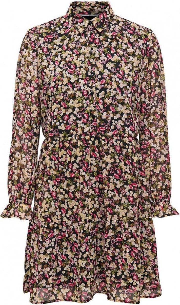 Onlingrid L/s Short Dress Wvn 15219160 Black/miss Ditsy