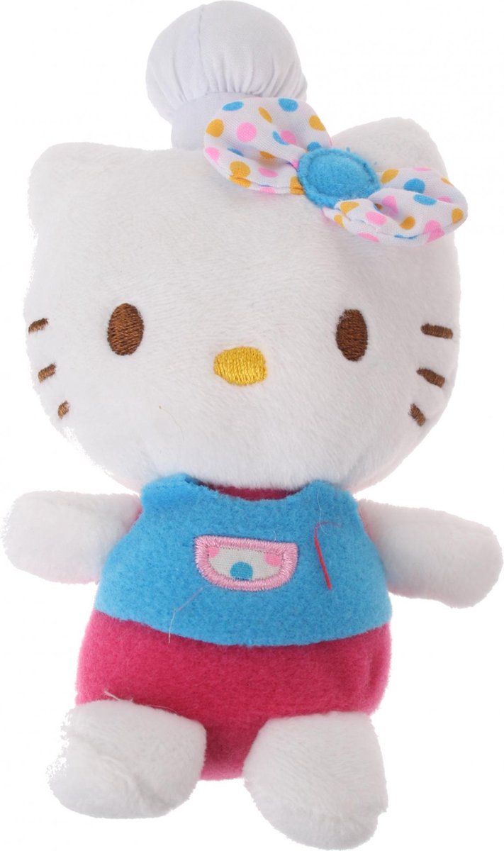 Jemini Hello Kitty Knuffel Fait La Cuisine Meisjes Blauw 11 Cm