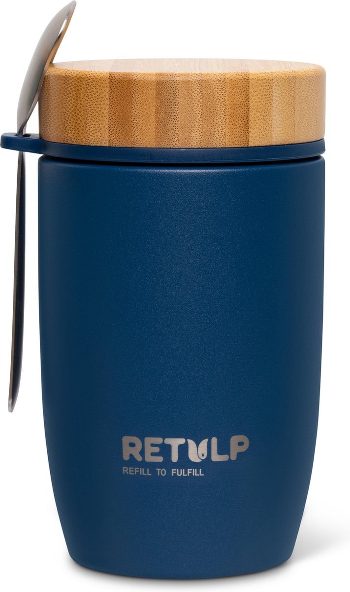 Retulp Big Mug - Thermos - Lunchbox - 500 ml - RVS - Premium Blue