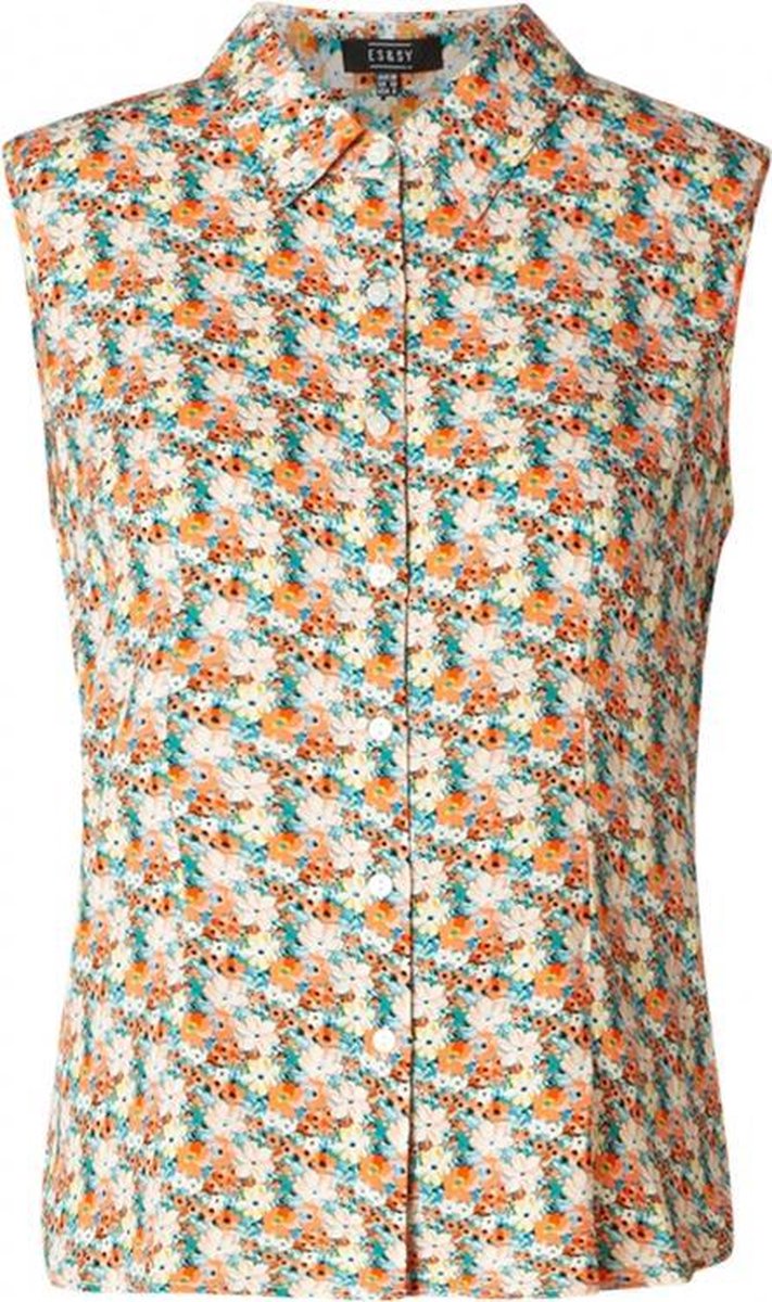 ES&SY Nienke Blouse - Coral/Multi-Colour - maat 36