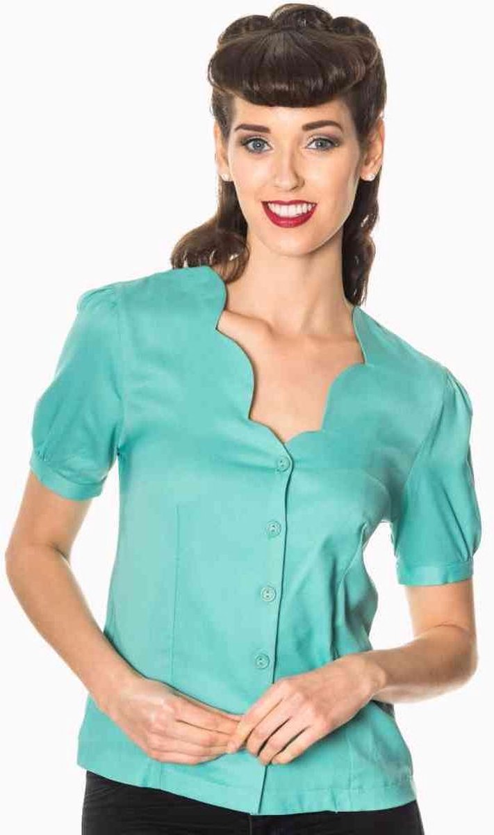 Dancing Days Blouse -S- MAKE MELODIES Groen