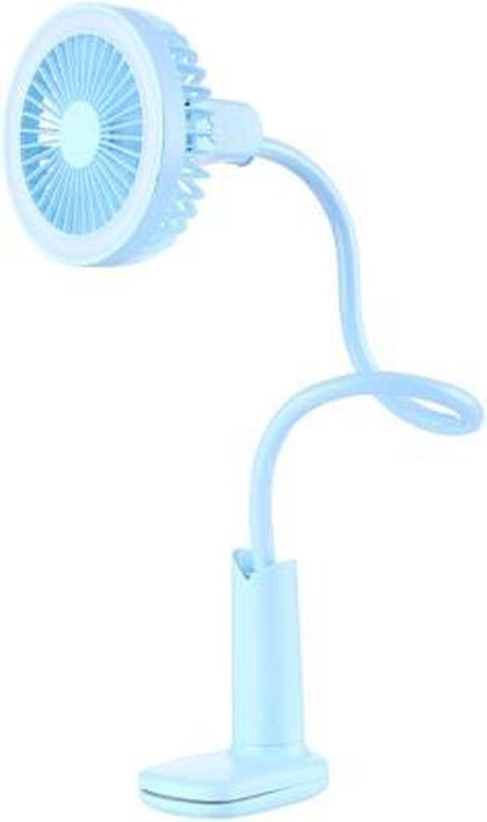 ZW-2811 Douche Bureaulamp Mini Ventilator Slaapzaal Nachtkastje Kinderwagen Clip Ventilator (Blauw)