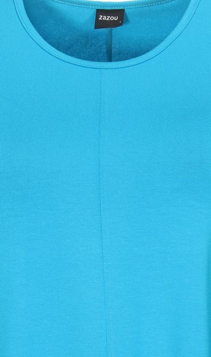 Zazou-A-lijn-shirt-korte-mouw-aqua