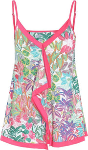 Cassis - Top met natuurprint - Fushia