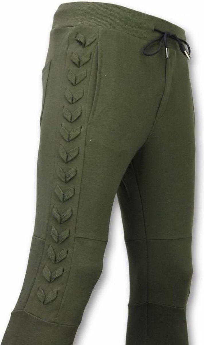 Enos Casual Joggingbroek - Braided Joggingbroek - Khaki - Maat: XS