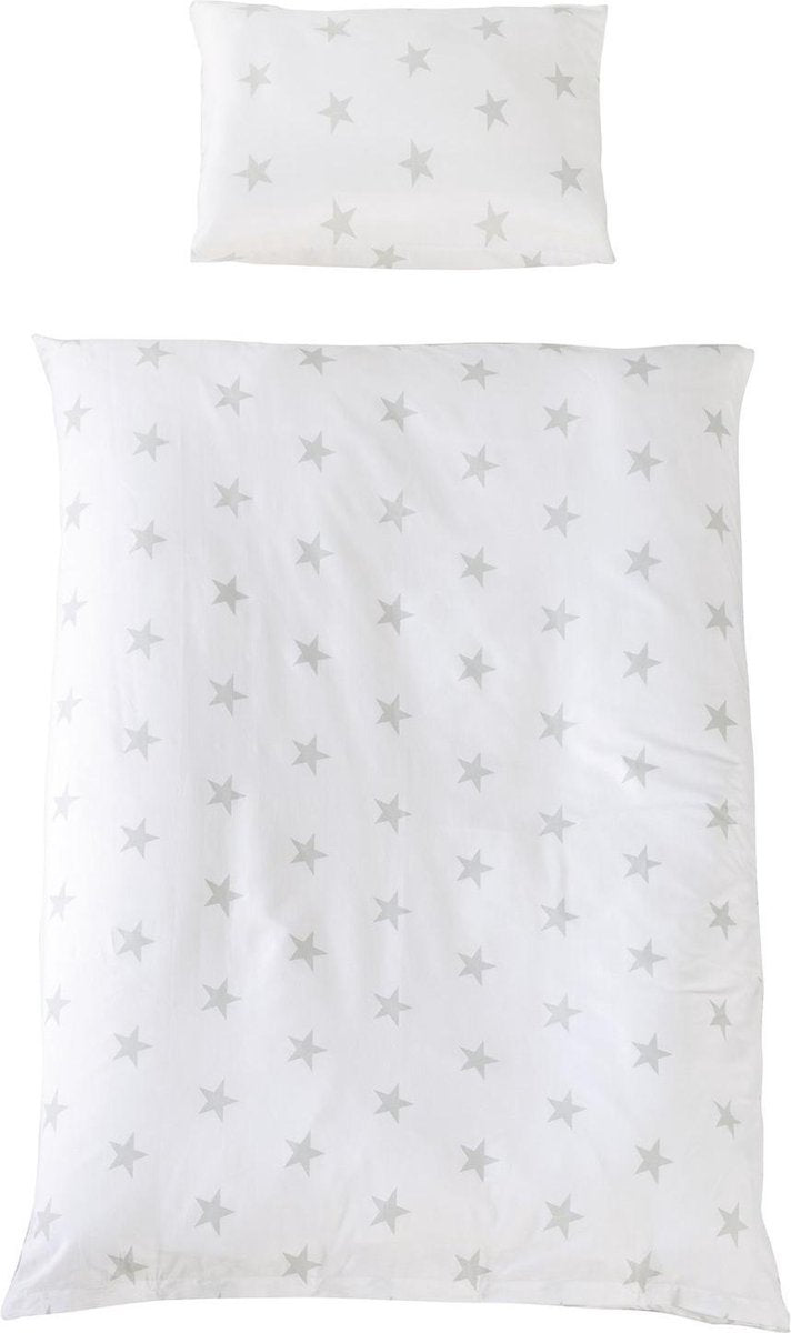 Roba Beddengoed Little Stars 135 X 100 Cm Katoen Wit 2-delig