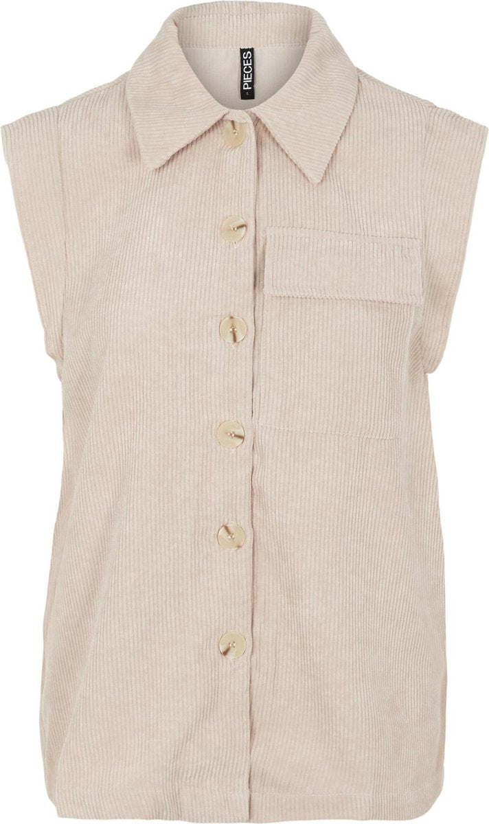 Pieces PCOSSY LOOSE VEST Misty Rose Dames Top - Maat S