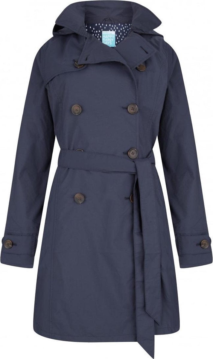 Donkerblauwe trenchcoat Madonna van Happy Rainy Days XL